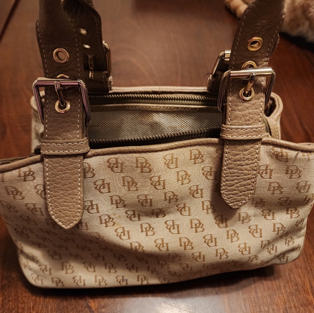 Dooney & Bourke Beige Monogram Satchel